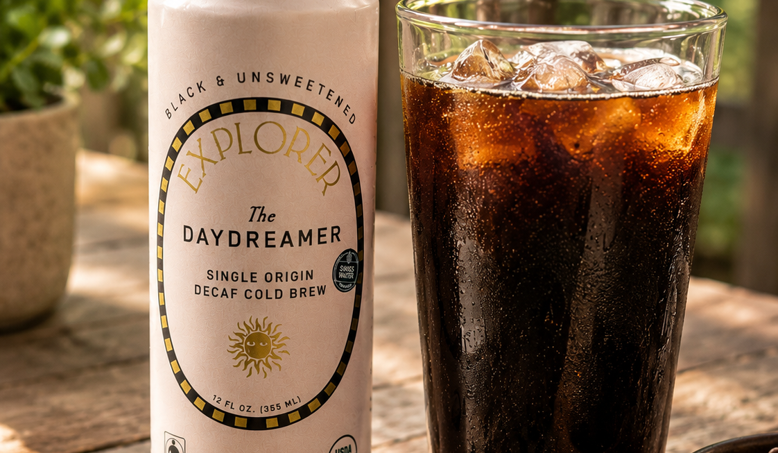 Explorer Coffee The Daydreamer Decaf Cold Brew Review: A Smooth Decaf for Evening Coffee?